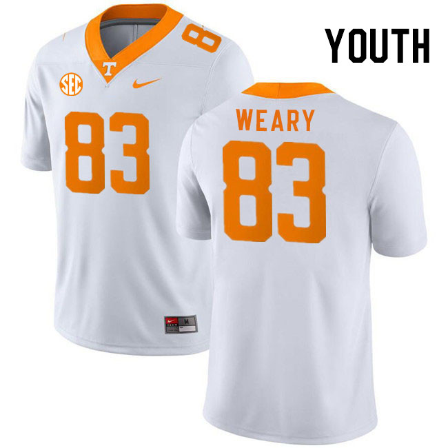 Youth #83 Trey Weary Tennessee Volunteers College Football Jerseys Stitched Sale-White - Click Image to Close